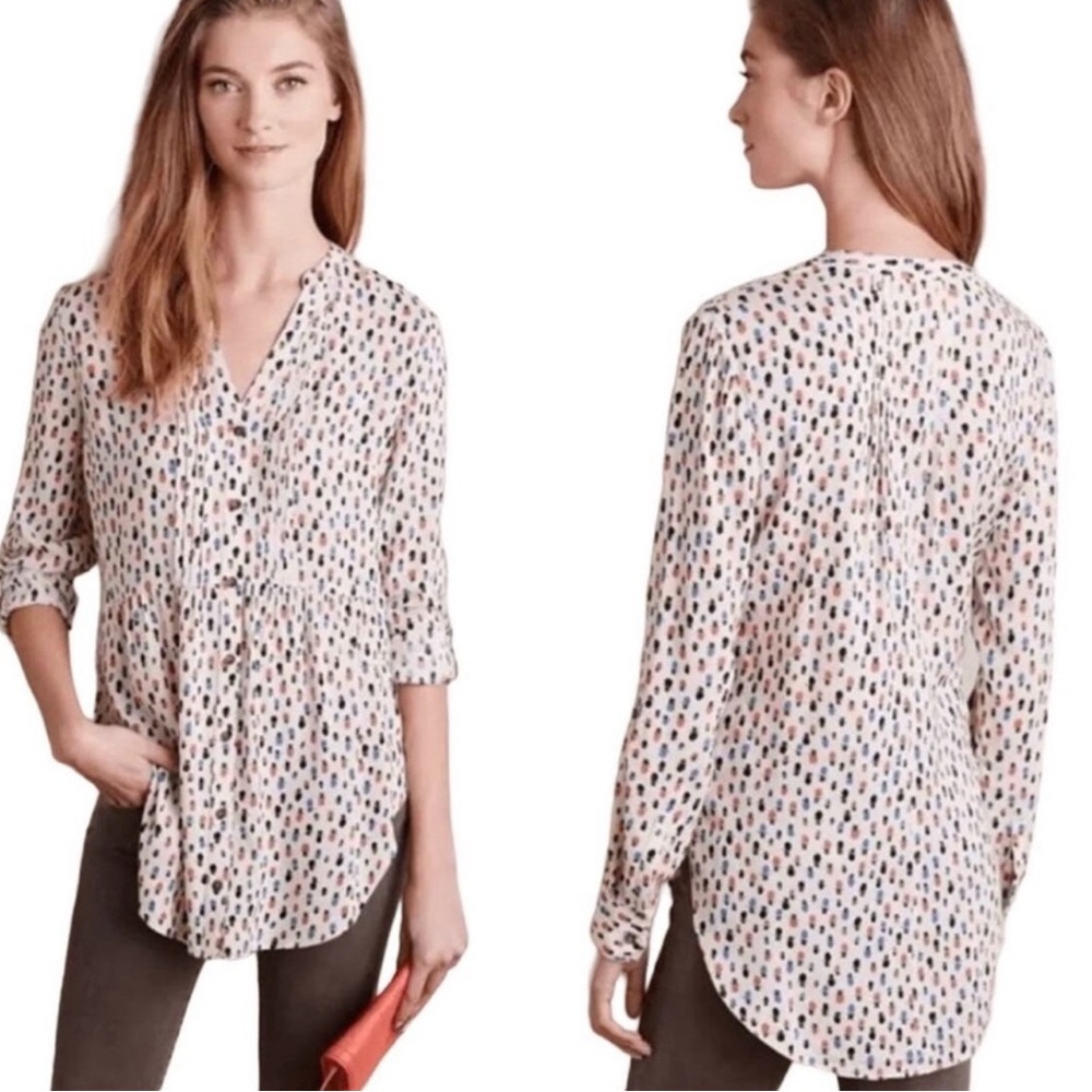 Anthropologie Calia Tunic by Maeve Adorable Versatile Cute Patterns Size 4